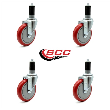 Service Caster Regency Work Table Caster Replacement Set REG-SCC-EX20S514-PPUB-RED-112-4